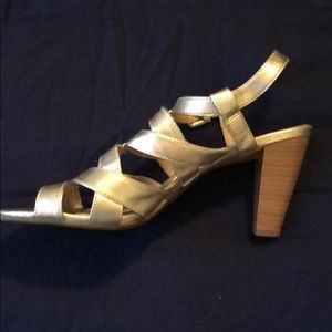 Pair of gold heels